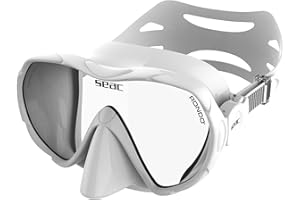 SEAC Rondò, Máscara de Buceo y Snorkeling sin Marco, con Lente Única de Silicona, Volumen Reducido, Hidrodinámica y Ultraligera