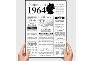 VP-DSGN Geburtstag - 1964 - Bild Plakat Zeitungsartikel Fakten zum Jahrgang - Deko Geschenkideen zum Geburtstag, Mann Frau - damals in - Poster