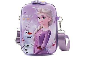 Babioms Girls' Shoulder Bag, Kinderhandtasche, Eiskönigin Kinder Umhängetasche, für Mädchen zum Ausgehen oder Reisen, Cartoon Schulter-Tasche （18 * 13 * 5cm）