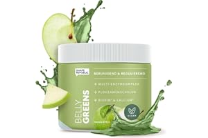 ‎SHAPE REPUBLIC SHAPE REPUBLIC Super Greens Pulver 210g - Belly Greens - Spirulina & Akazienfaser - 100% pflanzlich & natürlich