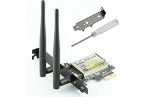 ‎ZIYITUOD WLAN Karte, WiFi 6E AX210 PCIe WiFi Karte mit Bluetooth 5.3 für PC Gaming, AX5400 Tri Band 6G/5G/2.4G Wireless Netzwerkkarte Ultra-Low Latency MU-MIMO & OFDMA Unterstützung Windows 11/10 64-bit