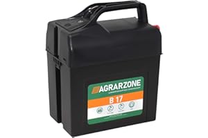 Agrarzone Dispositivo di Recinzione Elettrica B 17 9V, 0,25 Joule - Elettrorecinzione a Batteria 9.400V con Controllo LED - Universale e Potente - Ideale per recinzioni mobili, Cavalli, Cani e Gatti