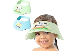 LAMCA Baby Shower Caps Shield - Adjustable Kids Shower Cap Bath Shampoo Washing Hair Protection Soft Cartoon for Baby Toddler