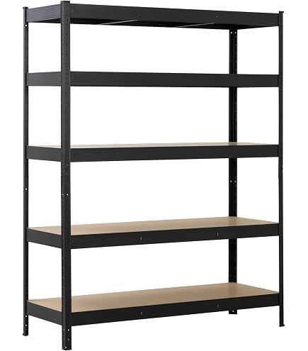 BASIC Schwerlastregal 180x110x40 Cm, 5 Böden, 875 Kg Traglast – Steckregal Für Garage & Keller
