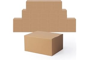 EYMPEU 40 Stück 20,3x15,3x10,2cm Braune Versandkarton, Kartons für Gegenstände, Spielzeug, Schreibwaren und Weihnachtspäckchen