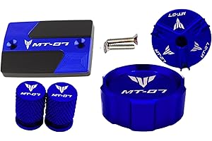 SELECTION3D Couvercle Maitre Cylindre Yamaha MT-07 | Bouchon d'Huile | Bouchons de valves | Accessoires Yamaha MT-07 - Tracer 700 | 2014-2024 |Couleur Bleu | Équipement Moto MT07 | Protection | Caches MT07