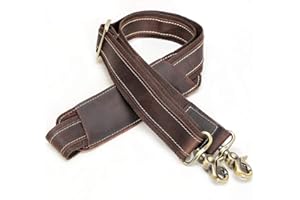 Ocobudbxw Vintage Leather Replacement Shoulder Strap For Briefcase Luggage Messenger Bag