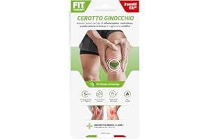 FIT THERAPY – Cerotti Antidolorifici e Antinfiammatori Ginocchio - Per Tendinite, Gonalgia, Artrosi e Dolori Articolari – NON SCALDA, Impermeabile, Senza Farmaci, Dura 5 Giorni (2 Cerotti)