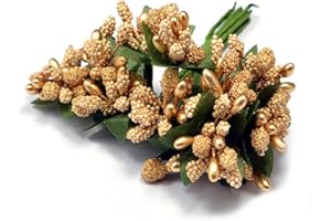 GIVBRO 24pcs Stami Fiore di Natale Pistillo Floreale Centro Decorazione per Simulazione Fiore Nylon Calze Fiore Fare Accessori (#E)