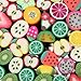 50 3D Fruit Heart Nail Art Tips Fimo Stick Rods Polymer Clay Stickers Decoration