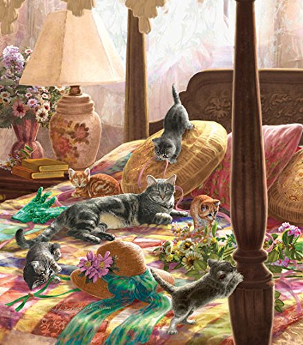 Preisvergleich Produktbild SunsOut 59791 - Goodrick Dillon: Katzem im Bett - 550 Teile Puzzle