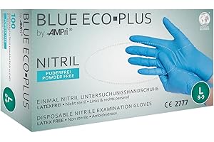Gants en nitrile Ampri Blue Eco Lot de plus bleu xxl Taille 11, gants nitrile non poudrés, unsterile, 100/Box