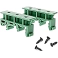 THE WHITE SHOP 10 Sets PCB DIN C45 Rail Mounting Adapter Circuit Board Mounting Bracket Holder Carrier Clips 35mm/1.38in