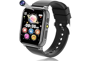 clleylise Kids Smart Watch - Upgrade Kids Smartwatch with 26 Games, HD Camera, Music, Alarm Clock, Pedometer (Black)
