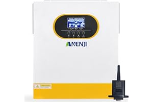 3500W Solar Hybrid Wechselrichter 24Vdc zu 230Vac, Pure Sine Wave, mit 100A MPPT Regler, 98% Wirkungsgrad, Solar und Generatoranschluss, Geeignet für netzunabhängige Systeme im Haushalt