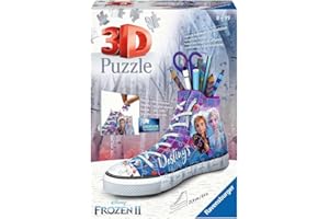 Ravensburger 3D Puzzle 12121 Sneaker Disney Frozen 2 - Praktischer Stiftehalter - 108 Teile - Schreibtisch-Organizer für Kinder ab 8 Jahren: Erlebe Puzzeln in der 3. Dimension