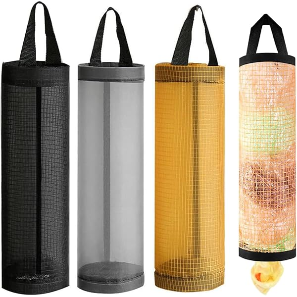 Porta Sacchetti Di Plastica Appeso - Rete Con Gancio Per Cucina E Casa (2 Pezzi) - Foto 11