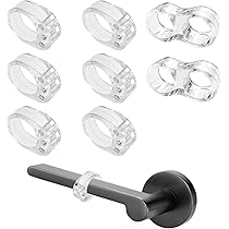 Fermaporta In Gomma Trasparente Ihaspoko - 8 Pezzi Con Forma O E 8, Paracolpi Per Maniglie Porta - Foto 5