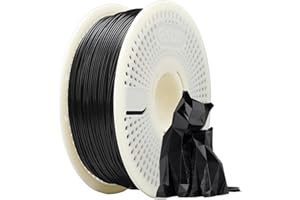 eSUN Kit de PLA+ Refill Filament et Bobine, Recharge PLA Plus 1.75mm et Amovible eSpool+, 1KG (2.2 LBS) pour Imprimantes 3D,Noir