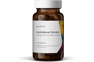 ‎EDUBILY NUTRITION edubily nutrition® Darmbakterien Kapseln mit L. plantarum, L. reuteri, S. thermophilus, B. lactis, B. longum, B. infantis & B. adolescentis - Ohne Inulin (90 Kapseln)