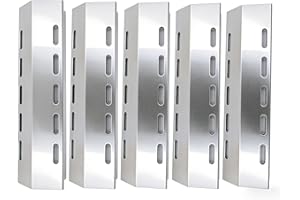 GFTIME 43 x 13cm Universal Heat Plates Replacement Parts for Ducane 5 Burner, Nexgrill, Stainless Steel Flame Tamer spare parts, Heat Shield, 5 Pack