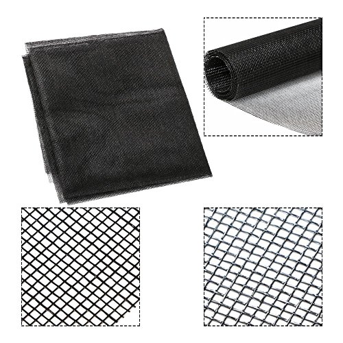 Yahee 5m Fliegengitter Gewebe Insektenschutzgitter Insektenschutzgewebe für Fenster und Türen aus Fiberglas, Schwarz (S_500*100cm) - 7