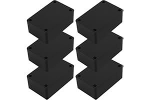 HMKESOTERIC 6 Pezzi Scatola di Giunzione Impermeabile, Scatola di Derivazione Esterna, Custodia Scatola Derivazione Esterna, Scatola Stagna Elettrica da Esterno, Nero/83x54x30mm