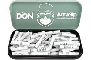 CALM DON® ActiveTips | Filtro de carbón activo extrafino ø5.9mm [50 filtros] Ready to Roll