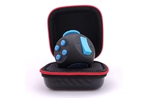 PILPOC theFube Fidget Toy - Premium Qualität Fidget Toys, Cube Fidget mit exklusiver Schutzhülle, Anti Stress Spielzeug, ADHS Spielzeug, Antistress Spielzeug, Fidget Würfel [Schwarz & Blau]