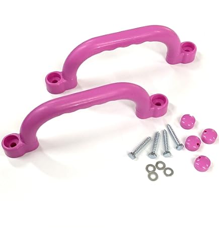 Spielplatz-Haltegriff 1 Paar – Rutschfester Plastik-Griff Für Klettergerüst, Baumhaus & Kinder-Kletterwand (rot, Ca. 25 Cm)