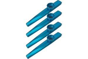 EAPEY Kazoos Gazoo 4 Pack Metal Kazoo Instrument Cazoo 9pcs Membrane-Instrumental Accompaniment-Blue