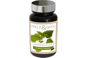 NUTRI EXPERT - Prêle & Ortie - Facilite l'élimination des toxines - Contribue au bon fonctionnement de l'organisme - Vegan - Marque Française - Extraits de plante - 60 gélules végétales