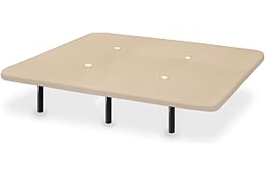 HOGAR24 ES | Base Tapizada Reforzada | Tejido 3D Beige | Válvulas de Transpiración | Incluye Juego de Patas Metálicas de 26 cm | Medidas: 150x180 cm