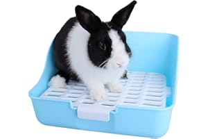 MSYU Boîte à litière de lapin MMBOX facile à nettoyer, pour apprendre à utiliser la toilette, pour petits animaux/lapins/cochons d'Inde/furets