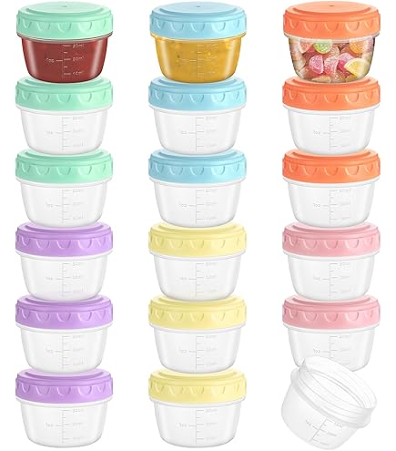 HEKOBAG 15PCS Small Food Containers With Lids, 8oz /250ml Reusable Plastic Deli Bowls Stackable - View #2