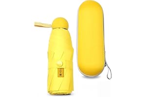 Kiuiom Pieghevole Ombrello da Viaggio,Portatile Compatto Ombrello,Umbrella Pioggia Antivento Anti UV,Mini Ombrello da Tasca,Mini Ombrello Ultraleggero per Donne Uomini