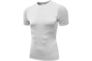 THE PURE BLUE Short-Sleeved Compression Tops for Men - Tight Fit Body Shaper T-Shirt and Base Layer. Moisture-Wicking Gym Clothes. Anti-Odour Fabric for Ultimate Performance and Comfort. 6 Colours. 6 Sizes.