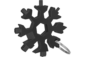 LINDASTAS Snowflake Multitool,18-in-1 Stainless Steel Snowflake-Tool Includes Snow Bottle Opener/Flat Phillips Screwdriver Kit,EDC Snowflake Tool Durable and Portable to Take,Great Gift for You