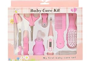 JINGLING Babypflegeset Neugeborene, Baby Erstausstattung Pflegeset, Haarbürste, Kamm, Nagelknipser, Für Neugeborene Säugling Kleinkind Gesundheitswesen & Pflege