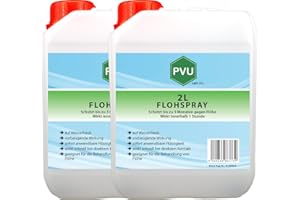 Pvu Floh Spray 2x2L - Langzeitwirkung gegen Flöhe & Tierflöhe Innen und Außen auf Wasserbasis