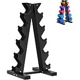 SPORTNOW Estante para Mancuernas de 5 Niveles Soporte de Almacenamiento para Mancuernas de Acero para Entrenamiento en Gimnas