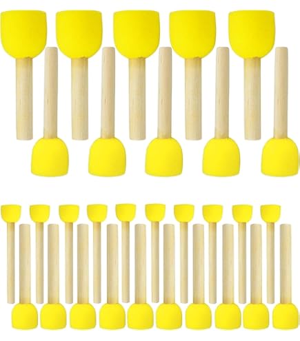 20 Stück Finger Schwämme Für Kunst & Basteln - Malerei Daubers Mit Plastikgriff