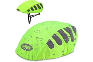 FlyWave Copricasco Ciclismo Impermeabile Riflettente, Copri Casco Bici Impermeabile Antipioggia, Universale per Bici e Moto, Alta visibilità e Protezione Antivento