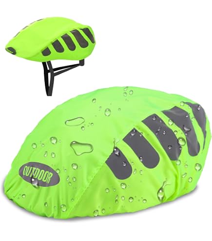 Kit De Protection Vélo - 2 Housses Casque, 2 Housses Selle, 2 Brassards Fluo - 4