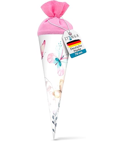 Schult&uuml;te Farfalla Nestler Per Bambine - Cono Scuola Con Caramelle Per Primo Giorno