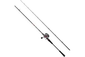 Abu Garcia Max LP Ensemble Canne à pêche et Moulinet Parfait pour la pêche au leurre, 24 Dents en Carbone, 4 + 1 roulements à Billes, Trois Versions, Noir