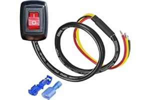 Gebildet Incolla il Tipo di Interruttore Interruttore a Pulsante con Terminale, ON/OFF DC12V/10A, 24V/5A Interruttore a Bilanciere Fai-Da-Te per Camper, Barca, Camion, Camper(LED Rosso)