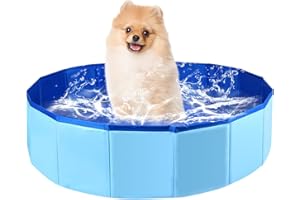 Hundepool Klein, Runden Schwimmbecken für Hunde und Katzen, Faltbarer Pool Spielzeug Hundepool Katzenpool Planschbecken Wasserspielzeug für Große Kleine Hunde Katzen (50 x 10 cm)