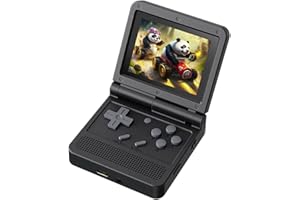 BULUHAHA V90 Powkiddy Retro Game Console 64G, supporta 6000 giochi classici,sistema Linux open source, schermo IPS da 3 pollici, 1020MAH, console di gioco portatile pieghevole Super Mini