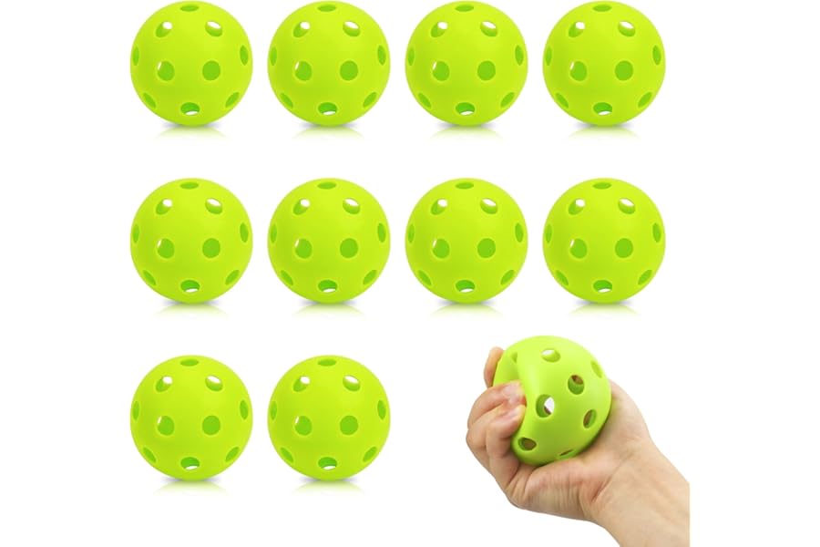 REYSHIN 10 Pack Plastic Baseball Practice Baseballs Training Balls Lightweight Baseball Hollow Softballs, Baseballs Batting Hitting Pitching Indoor Outdoor